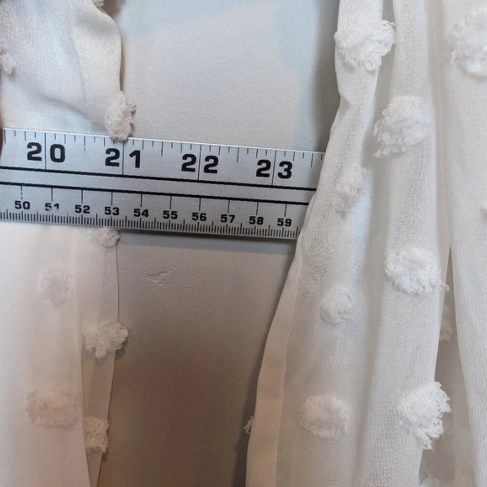 NWT BOOHOO Plus White Swiss  Polka Dot Ruffle Tiered Midi Dress Size 20 - Picture 11 of 13